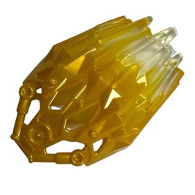 LEGO Bionicle Crystal Armor Piece Pearl Gold Marbled Trans Clear 24166pb01