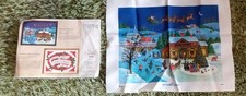 Vtg 1983 Creative Circle Embroidery Kit 2254 SANTA IN THE SKY accent Stitchery