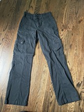 Pre-owned Women's Aeropostale Black Utility Cargo Pants Size XS Regular