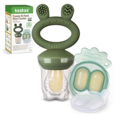 Baby Fruit Food Feeder Mini Freezer Nibble Tray Combo, Breastmilk Popsicle ...