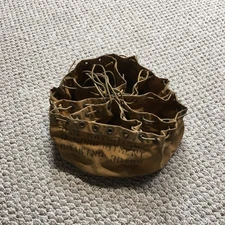 Vintage Nail Bag Brown Parachute Pouch Small Tools Parts Organizer Canvas