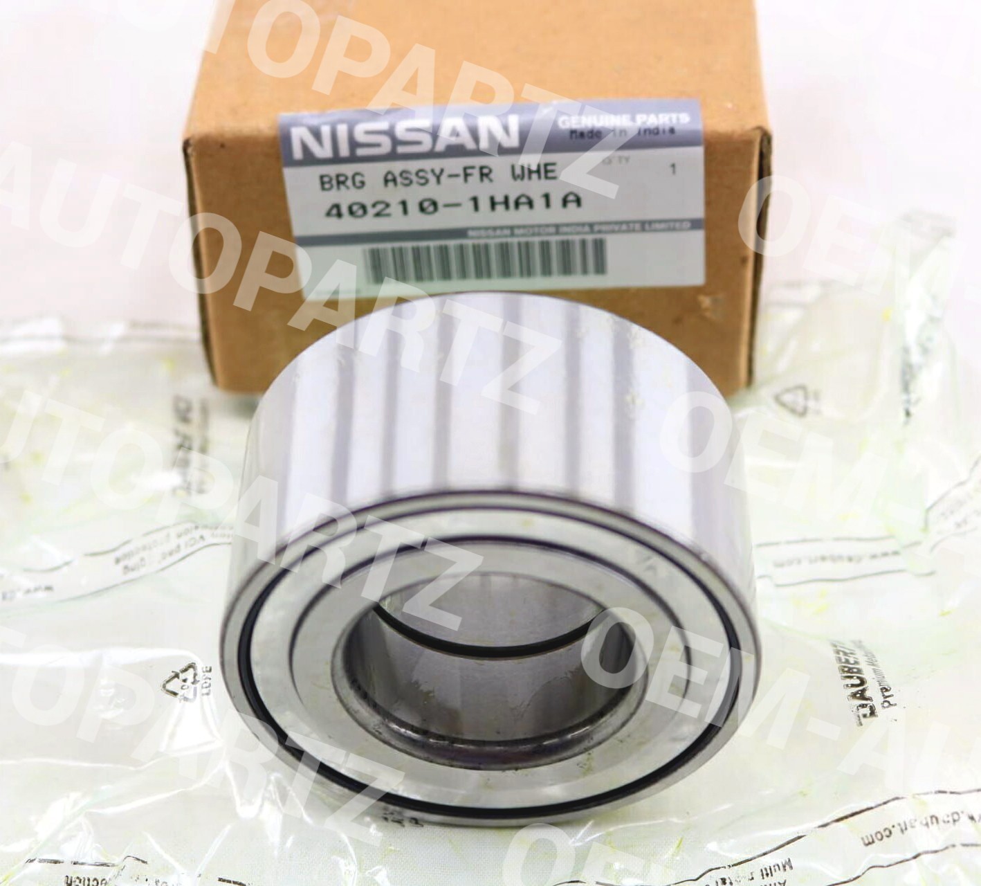 40210-1HA1A NISSAN GENUINE 402101HA1A BEARING ASSY-FRONT WHEEL HUB BEARING OEM