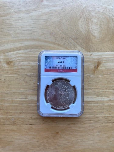 1884 O US Morgan Silver Dollar  NGC MS63 nice coin