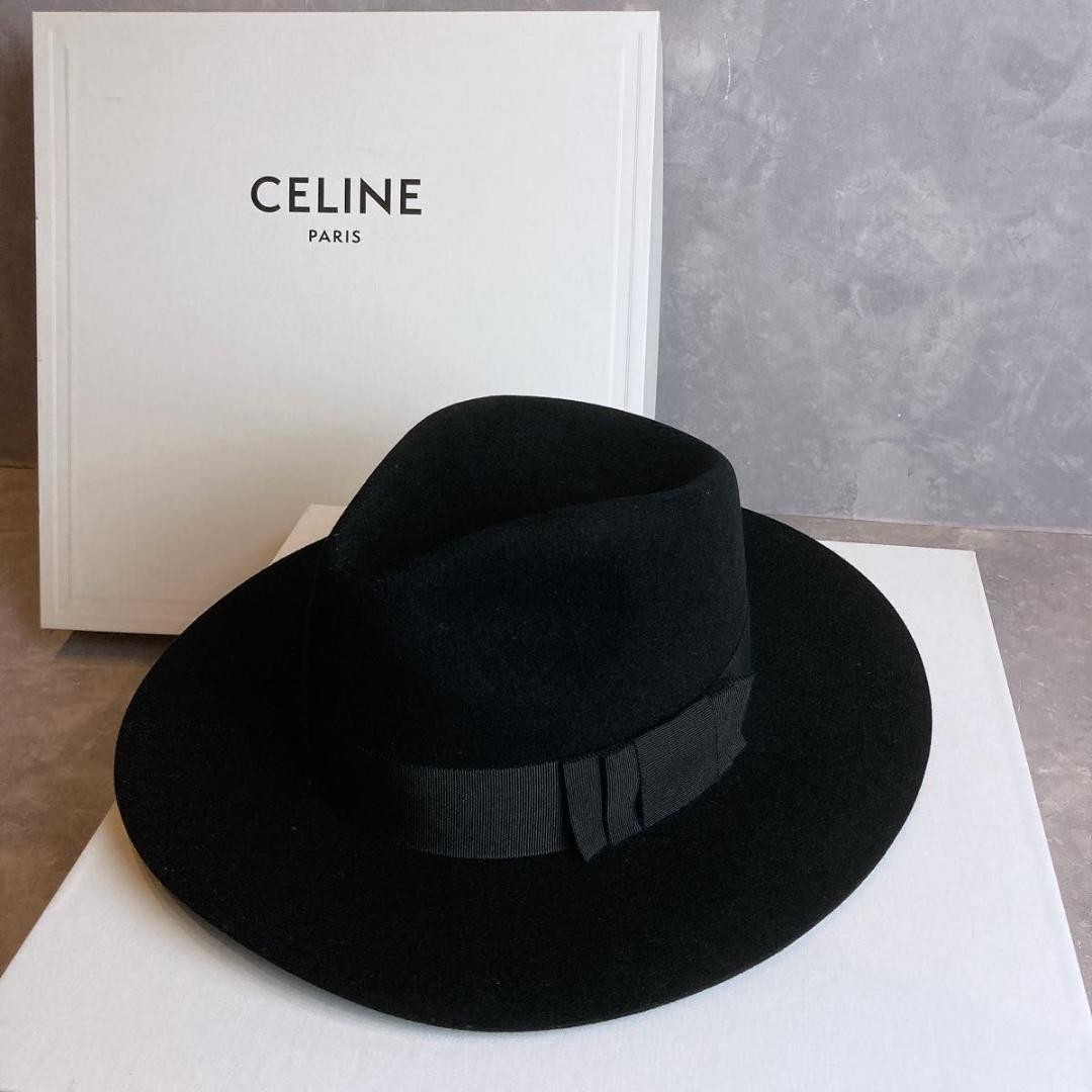 Celine Women Hat Cap Paris Fedora Folded Made In Italy Limited 