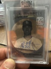 2021 Topps Clearly Authentic Black & White /70 Jack Flaherty #70TBA-JF Auto