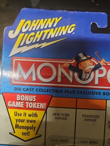 Johnny Lightning Monopoly Van + Bonus Game Token KB Toys Exclusive Diecast HTF - Picture 6 of 6