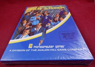 PC DOS:  Computer Stocks & Bonds - The Avalon Hill Game Company 1982 *new*