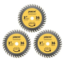 3PACK 3-Inch(75Mm) 36T TCT Circular Saw Blade with 3/8-Inch(9.5Mm) Arbor, Fast C