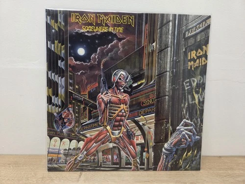 IRON MAIDEN - SOMEWHERE IN TIME VINYL LP EMC 3512 UK 1ST DMM PRESS VG+/NM