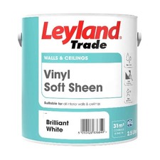 Leyland Trade Vinyl Soft Sheen Emulsion Paint - Brilliant White - All Sizes