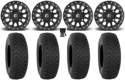Fuel Vector Beadlock 15'' Wheels Black 35'' DX440 Tires Can-Am Defender