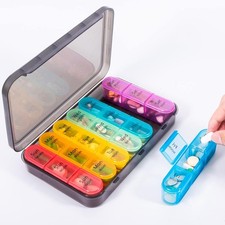 Weekly Pill Box Organizer 3 Times a Day 7 day Organizer Case Medicine Storage