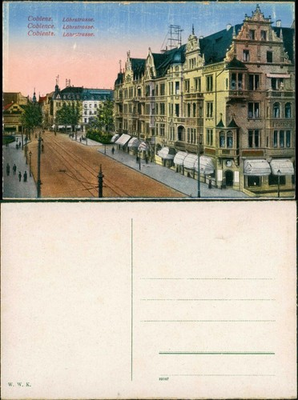 #ad Ansichtskarte Koblenz Löhrstrasse Geschäfte Restaurants 1910 EUR 7.43