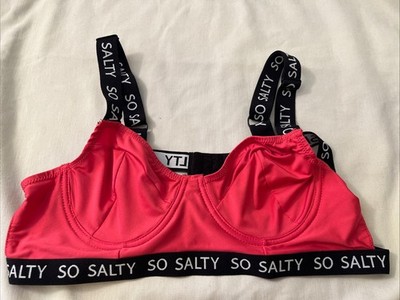 Vibes So Salty Women's Bikini Top/Sport's Bra M/L Red & Black