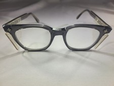 Vintage Bausch  Lomb Safety Glasses w/ Shields and Functional Lenses Hornrim