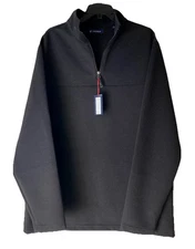 CREMIEUX Mens Black 1/4 Zip Sweatshirt Sweater Top Large Tall NWT