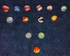 Akro Agate Marbles - CORKSCEWS, LEMONADE, PATCHES Vintage Marbles Lot