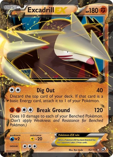 Excadrill EX Holo Ultra Rare Legendary Treasures 82/113 LP