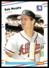Dale Murphy 1988 Fleer #544 Atlanta Braves MLB READ FREE SHIPPING AutographDen
