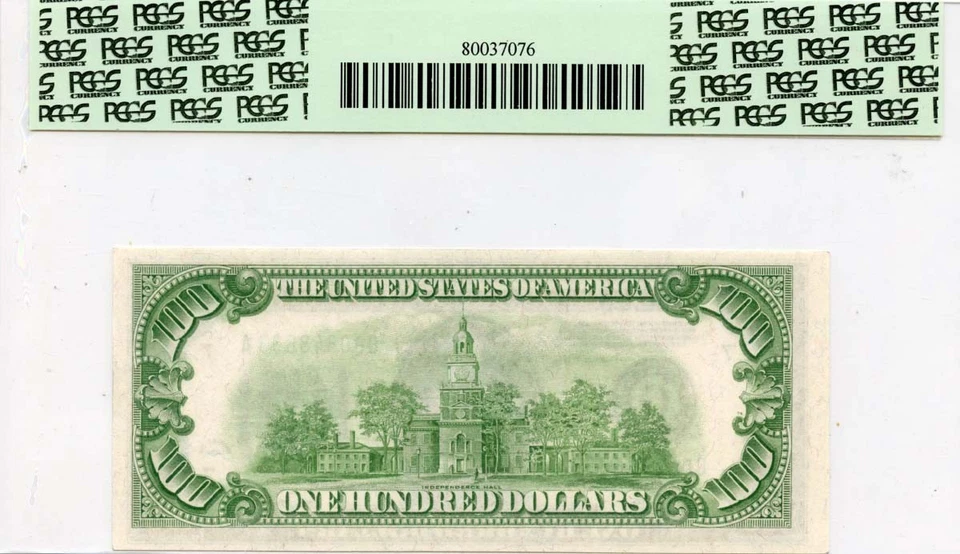 1934 $100 Federal Reserve Note Chicago IL FR#2152-G PCGS AU53 - Image 2 of 2