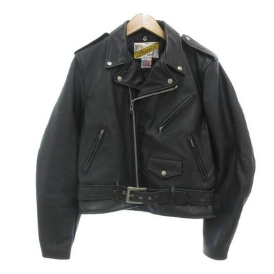 SCHOTT PERFECTO 2305 80s 90s Double Riders Leather Jacket Sz 40 Black Authentic