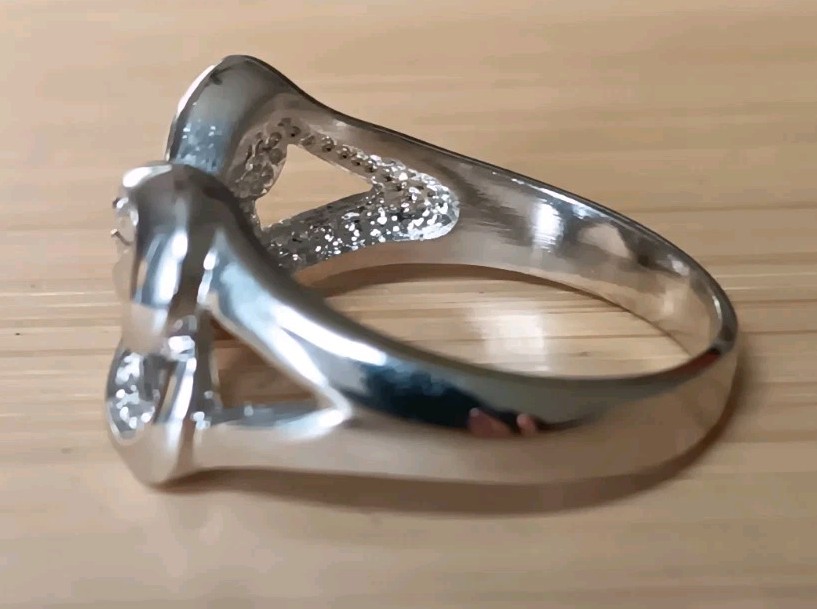 Intertwined Infinity Silver Tone Ring - image 3
