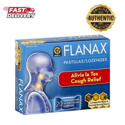 Flanax Honey Throat Lozenges 20ct   Cough Relief & Soothing Sore Throat