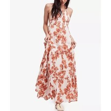 Intimately Free People Garden Party Maxi Dress Ivory Floral Size Small NWT