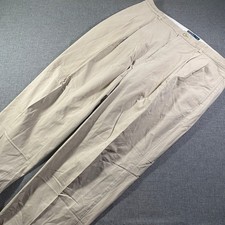Vintage Polo Ralph Lauren Hammond Pant Men Tan Cotton Pleated Casual Khaki 40x30