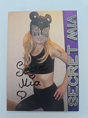 SECRET MIA AUTOGRAMM SIGNIERT AUTOGRAPH SIGNED Autogrammkarte Erotik Model