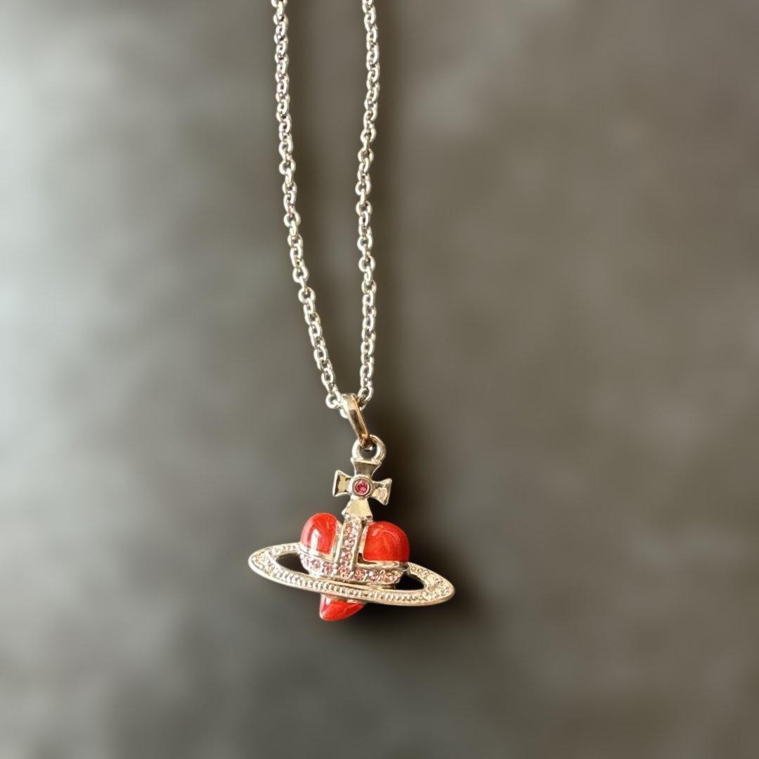 Vivienne Westwood heart orb necklace - Gem