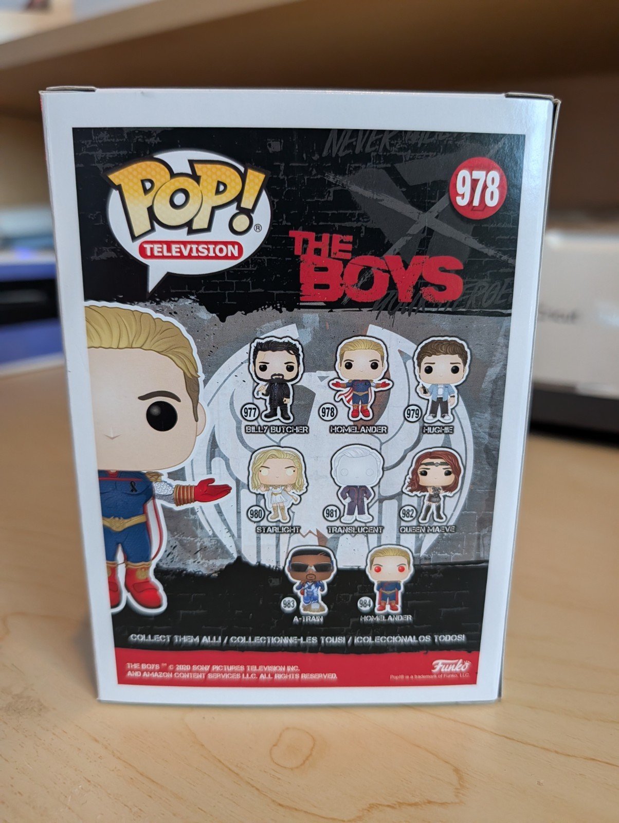 Antony Starr THE BOYS Homelander Funko POP #978 Signed Autographed JSA w/ Quote!