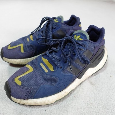 Adidas ZX 2K Boost Shoes Mens Size 9.5 Blue Black Yellow Athletic Running FW4832