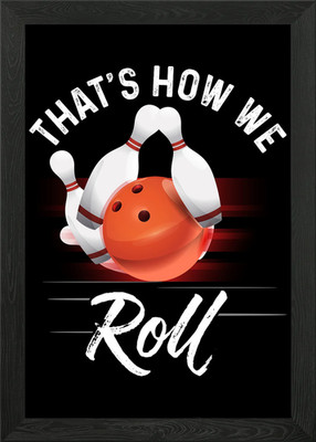 Bowling Bowler Strike Bowl Framed Wall Art Poster Canvas Print Picture