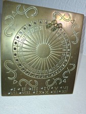 Ewiger Kalender -  Tischkalender - Sonnenmotiv - Messing - Vintage