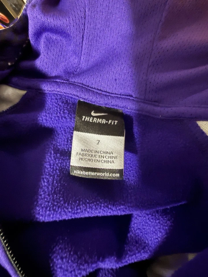 Moletom com capuz Nike Kobe Bryant Mamba infantil tamanho 7 roxo ajuste térmico - Imagem 4 de 4