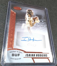 2019 SAGE Aspire Bronze Parallel Rookie Autograph Isaiah Hodgins! Bills