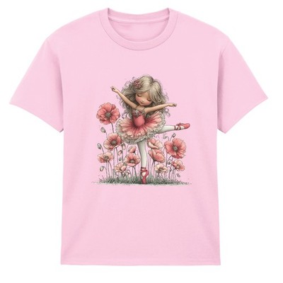 T-Shirt Ballerina tanzt unter rosa Blumen Mädchen Geburtstag Geschenk für Tochter