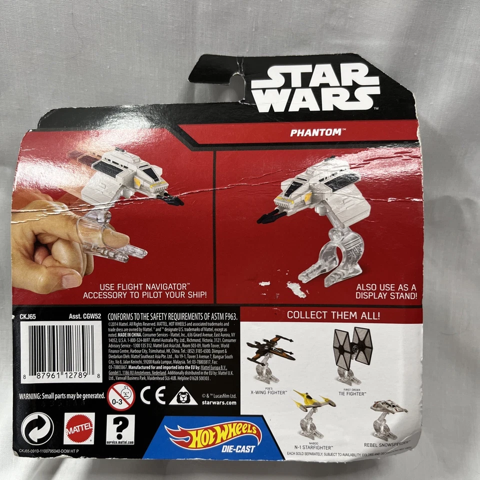 Hot Wheels Star Wars Starship X-Wing Fighter Red 5 W Flight Navigator Stand NEW - Image 2 of 4