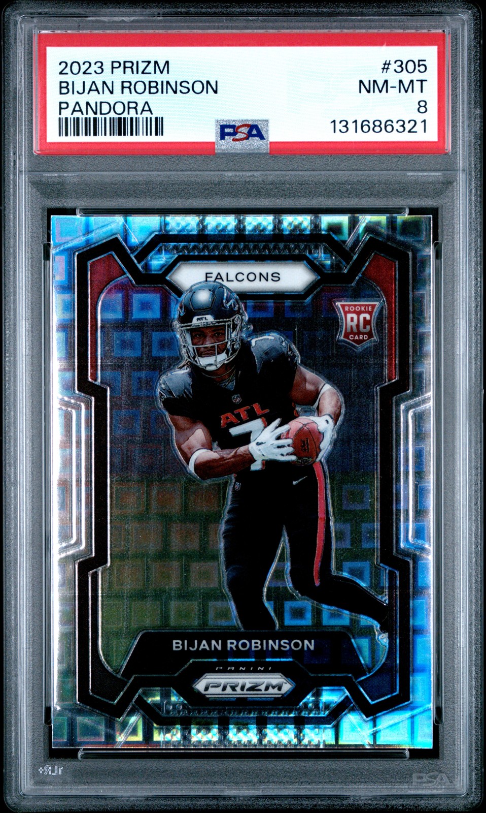 2023 PANINI PRIZM PANDORA #305 BIJAN ROBINSON 67/400 PSA 8