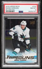 2019-20 Upper Deck Young Guns Silver Foil Mario Ferraro #230 PSA 8 04kf