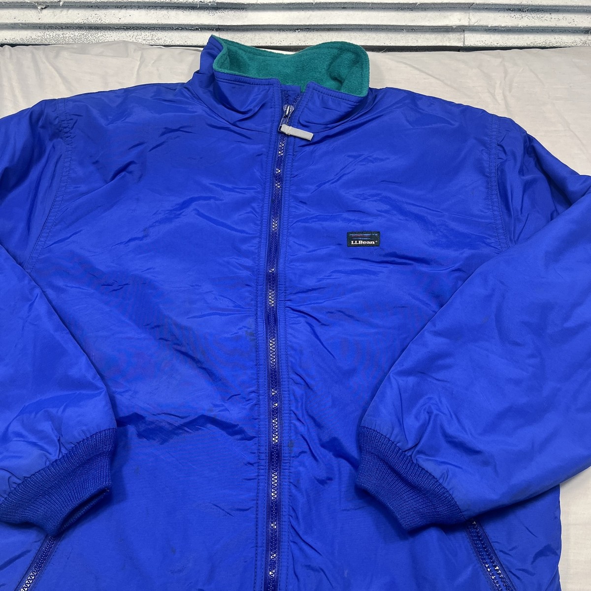 Vintage LL Bean Jacket Mens Large Warm-up Fleece Lined Full Zip