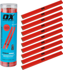 Image of OX Trade Medium Red Carpenters Pencils 10 Pk