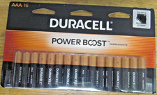 NEW 16 PACK DURACELL AAA POWER BOOST BATTERIES EXP MAR 2037 FREE SHIPPING