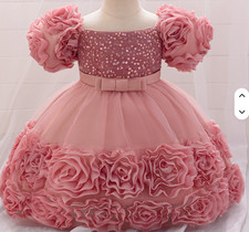 MQATZ High Quality Fashion Princess Four Seasons Kid Flower Girl Dress Short Sle