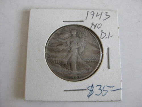 Lot of (2) Silver Walking Liberty Half Dollars No Designer Initials  LOT  RB-39