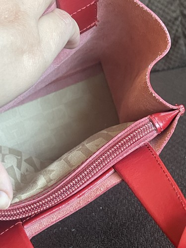 FURLA Leather Tote Bag in Red with Floral Print - Picture 18 of 23