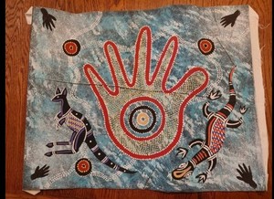 Original Australian Aboriginal Dot Art From Dreamtime Downunder, Unframed