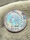 1900 Indian Head Cent 1c Penny High Grade Lustrous AU++ Red Hue High Grade Toned