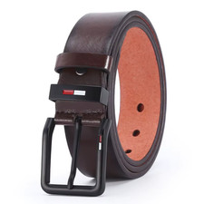 Men'S PU Leather Alloy Pin Square Buckle Belt Businessleisure Belts 2023 Fashion